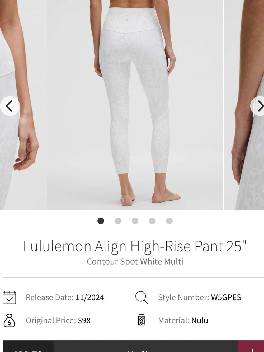 lululemon 25” Align High Rise Leggings